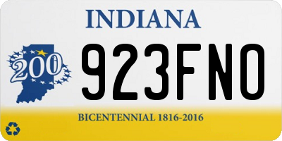IN license plate 923FNO
