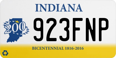 IN license plate 923FNP