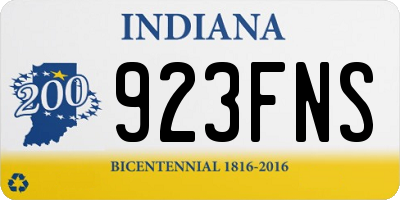 IN license plate 923FNS