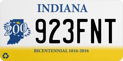 IN license plate 923FNT