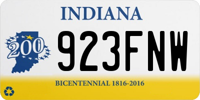 IN license plate 923FNW