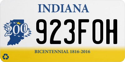 IN license plate 923FOH