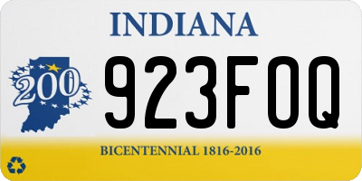 IN license plate 923FOQ