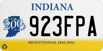 IN license plate 923FPA