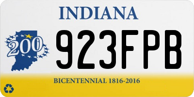 IN license plate 923FPB