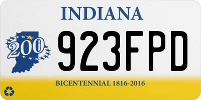 IN license plate 923FPD