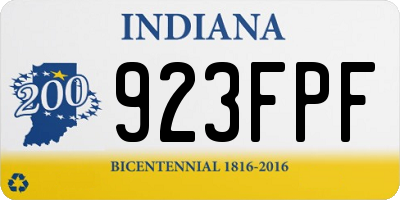 IN license plate 923FPF