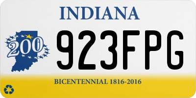 IN license plate 923FPG