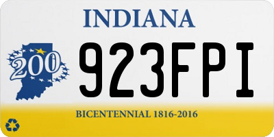 IN license plate 923FPI