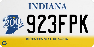 IN license plate 923FPK