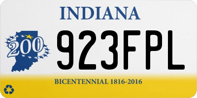 IN license plate 923FPL