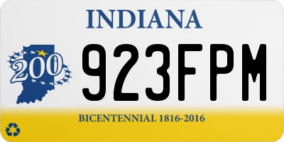 IN license plate 923FPM