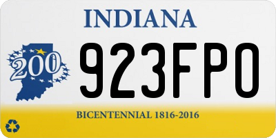 IN license plate 923FPO