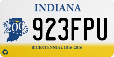 IN license plate 923FPU