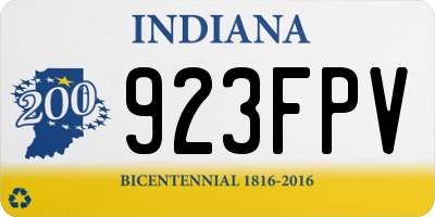 IN license plate 923FPV