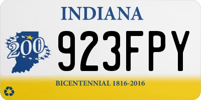 IN license plate 923FPY
