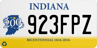 IN license plate 923FPZ