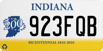 IN license plate 923FQB