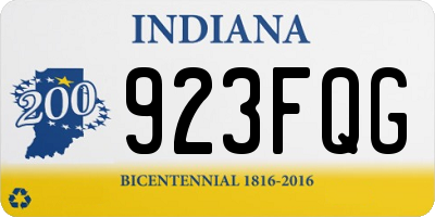 IN license plate 923FQG
