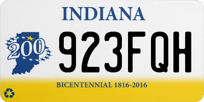 IN license plate 923FQH