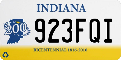 IN license plate 923FQI