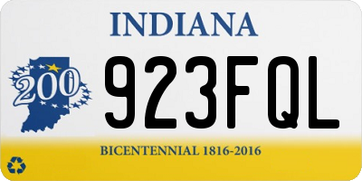 IN license plate 923FQL