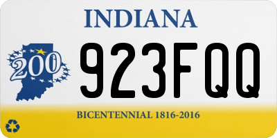 IN license plate 923FQQ