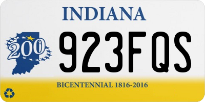 IN license plate 923FQS