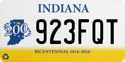 IN license plate 923FQT