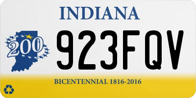 IN license plate 923FQV