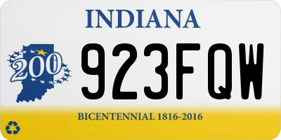 IN license plate 923FQW