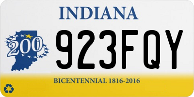 IN license plate 923FQY