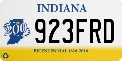 IN license plate 923FRD