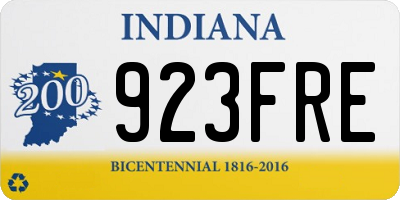 IN license plate 923FRE