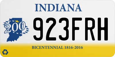 IN license plate 923FRH