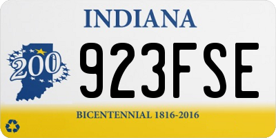 IN license plate 923FSE