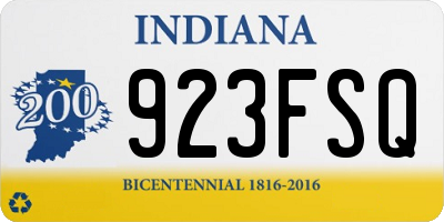 IN license plate 923FSQ