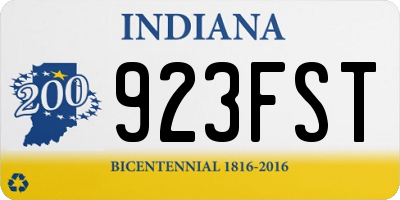 IN license plate 923FST