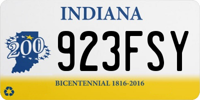 IN license plate 923FSY