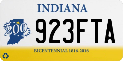 IN license plate 923FTA