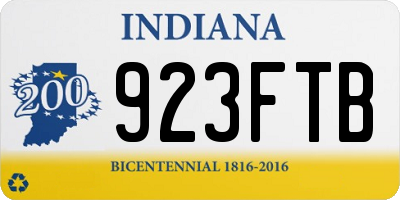 IN license plate 923FTB