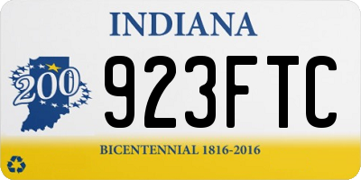 IN license plate 923FTC
