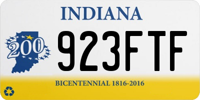 IN license plate 923FTF