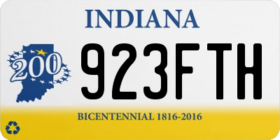 IN license plate 923FTH