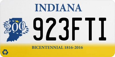 IN license plate 923FTI