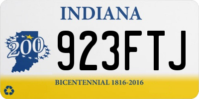 IN license plate 923FTJ