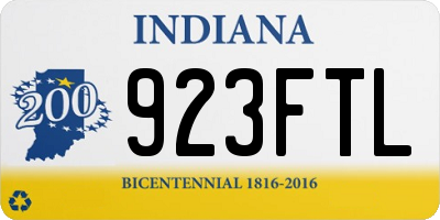 IN license plate 923FTL