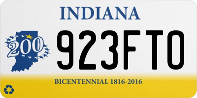 IN license plate 923FTO