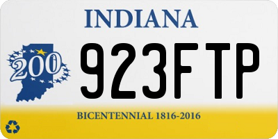 IN license plate 923FTP