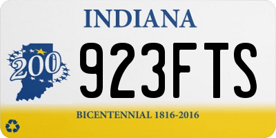 IN license plate 923FTS